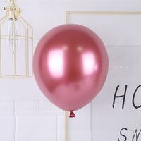 Set 12 Baloane, Flippy, din Latex Chrome, 30 cm, Rosu