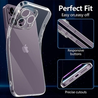 Husa de Protectie, Vafy, pentru Apple iPhone 16 Pro Max, TPU, Antisoc, Rezistenta la Impact, Protectie Camera, Transparenta