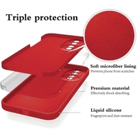 Husa de Protectie, Vafy, pentru Honor 90, Liquid Silicone, cu Microfibra pe Interior, Protectie Antisoc, Compatibil Incarcare Wireless, Rosu