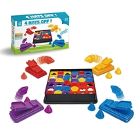 Joc Interactiv pentru Copii, Flippy, 4 Hats Off, Tabla de Joc, Figurine Palarii, +3 Ani, Multicolor