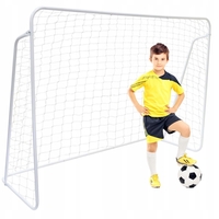 Poarta de fotbal pentru copii, 213x152x75 cm, alb – otel durabil, usor de asamblat, ideala pentru joaca in aer liber