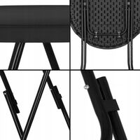 Masa catering profesionala pentru evenimente, inalta, cu picioare metal pliabile, rotunda, d 80 cm, h 110 cm, negru