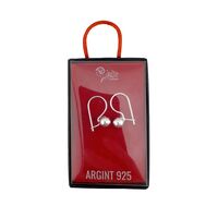 Cercei din Argint 925, Jolie Silver, pentru Dama, Model Tortita cu Bila, 1.8 g, Design Delicat si Romantic, Argintiu