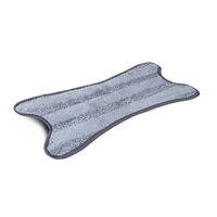 Rezerva Mop Plat, Flippy, din Fibre Superfine, Lavabila, 15 x 38 cm, Argintiu