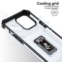 Husa de protectie Vafy compatibila cu Apple iPhone 13 Pro Max Acrylic Armor cu suport Negru