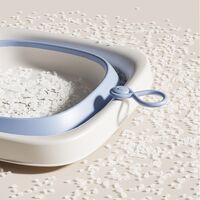 Cada Pliabila pentru Baie pentru Copii, Flippy, Cadita pentru Bebelusi, Model Patrat pentru Fundulet, Albastru, 32x27.5x3.7 cm, 4 L