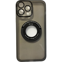 Husa protectie Vafy pentru Apple iPhone 14 Pro decupaj logo, magnetica, Protectie Camera, Negru
