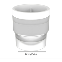 Forma pentru Gheata, Vafy, Sfera XL 6 cm, Silicon Alimentar Premium, Reutilizabila, Topire Lenta pentru Whiskey si Cocktail, Design Stackable, Alb