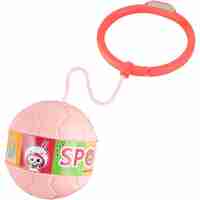 Minge pentru Sarit, Flippy, Tip Coarda Hula Hoop, Cerc 12 cm, Coarda 52 cm, Minge 12 x 11 cm, Functie Iluminat, 4-6 Ani, Plastic, Roz
