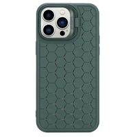 Husa de Protectie TPU, Vafy, pentru Apple iPhone 14, 3D Cube, cu Inel, Protectie Camera, Antisoc, Antizgariere, Antialunecare, Acoperire Completa, Verde