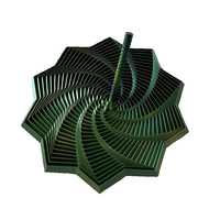 Jucarie Decompresie, Flippy, Model Stea 3D, DuoChrome, Maner Spirala, Turn Magic Geometric, Multiple Forme, Anti-stress, 17 cm, Negru/Verde