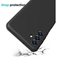 Husa de Protectie, Vafy, pentru Samsung Galaxy A35, Liquid Silicone, cu Microfibra pe Interior, Protectie Antisoc, Compatibil Incarcare Wireless, Negru