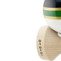 Kendama X Originala ROYAL SPIKE, Profesionala, Flippy, Cupe Mari KING SIZE V3, Super Sticky, Gaura in Baza, Rulment Metalic, din lemn 18 cm, Ata 62/65 cm, Inel Verde