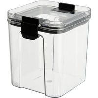 Set 4 Recipiente Depozitare Alimente, Flippy, pentru Organizare Bucatarie, cu Inchidere Ermetica, Transparent, Plastic fara BPA, Compatibile cu Masina de Spalat Vase, Diferite Dimensiuni, 350 ml, 1300 ml, 2700 ml, 4600 ml
