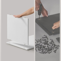 SONGMICS Etajera modulara 9 compartimente cu 6 sertare, PAL si MDF, 83x27x92 cm, alb