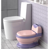Olita Bebelusi, Flippy, pentru Copii 1 - 8 Ani, Model Toaleta Adulti, Colac Moale PVC, Compartiment Detasabil, Cutie Depozitare Hartie, 34 x 32 x 19 cm, Roz/Mov