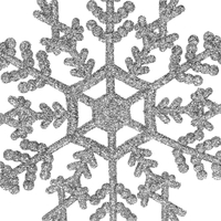 Decoratiune brad fulg de zapada, set 3 bucati, 12cm, argintiu