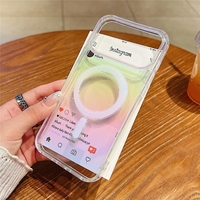 Husa Telefon, Vafy, Compatibila iPhone 17 Pro Max, Model Cameleon, Magsafe, Schimbare Gradient de Culoare din Unghiuri Diferite, Multicolor