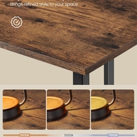 VASAGLE Birou de colt in forma de L, cu 2 rafturi de depozitare, 130x130x76 cm, industrial, maro rustic