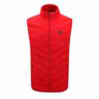 Vesta cu Incalzire, Vafy, Unisex, 2 Zone de Incalzire, Umplutura Bumbac, 3 Trepte de Temperatura, Incarcare USB, Rosu, 58 - 65 kg, Marime XL