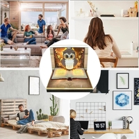 Calendar Interactiv 3D 2026, Flippy, Calendar de Sculptura cu Luminite LED, Bufnita Magic World, pentru Copii, Calendar de Birou Ornamentat, 9 x 9 x 6.8 cm, Maro