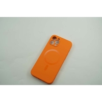 Husa protectie Vafy compatibila cu Apple iPhone 12 Pro Max Mag Safe Silicone Portocaliu