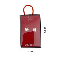 Cercei din Argint 925, Jolie Silver, pentru Dama, Model Trifoi, 1.27 g, Design Elegant si Romantic, Argintiu