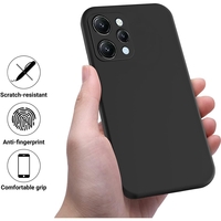 Husa de Protectie Matte TPU, Vafy, pentru Xiaomi Redmi 12 Pro, Protectie Camera, Antisoc, Antizgariere, Antialunecare, Acoperire Completa, Negru