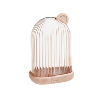 Sapuniera de Calatorie, Flippy, Suport pentru Sapun cu Scurgere a Apei, Recipient cu Capac Depozitare, Savoniera pentru Baie, 12.6x6.1x8.4cm, Roz