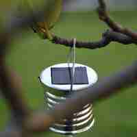 Lampa solara de tip decoratiune pentru gradina, Flippy, model turture, alb cald