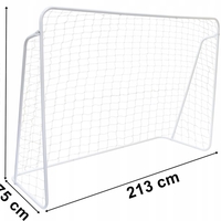 Poarta de fotbal pentru copii, 213x152x75 cm, alb – otel durabil, usor de asamblat, ideala pentru joaca in aer liber