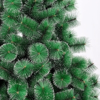 Brad artificial de Craciun tip pin nins, pentru interior/exterior, inaltime 180 cm, Flippy, verde, suport metalic inclus