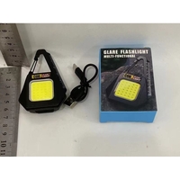 Lanterna Tip Breloc, Vafy, Impermeabila, Incarcare USB-C, COB, 8 x 5.3 cm, 500 mAh, 5W, Negru Galben