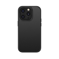 Husa de protectie pentru iPhone 14 Pro Max, cu suport metalic pentru camera, Bracket Series, Vafy, Protectie Antisoc, PC mat, silicon moale pe margini, Negru