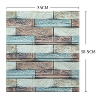 Set 10 Placi Tapet 3D Flippy, 35 x 38 cm, 3 mm, 1.33 mp, Multicolor