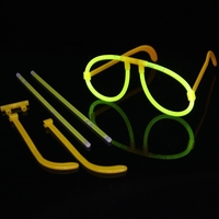 Ochelari Decorativi, Flippy, din Plastic, Fluorescenti, Accesoriu Petrecere, Galben