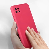 Husa protectie Vafy pentru Samsung A22 5G Liquid Silicone Roz Fuchsia/Roz