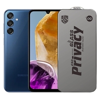 Folie de Protectie pentru Samsung Galaxy M15, Vafy, Sticla Securizata ESD Antistatica, Super-X Privacy OG, Margini Negre, 0.30 mm, Transparent Inchis