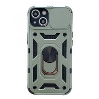 Husa de protectie Vafy compatibila cu Apple iPhone 13 Defender Model 4 cu suport,Verde