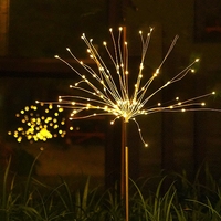 Lampa solara sub forma de artificii, 90 LED-uri, alb cald, Vafy