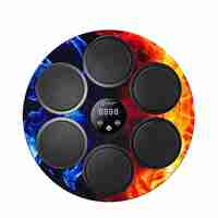Jucarie de Boxat cu Muzica si Lumini, Flippy, Bluetooth, Incarcare USB, Aplicare cu Ventuze, 6 Tinte, 46x46x8 cm, 2000 g, Multicolor