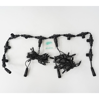 Instalatie Craciun Profesionala de Exterior IP65, Tip Perdea, 11m x 2m, 2200 Led-uri Mari, Alb rece, cu flash, Alimentator si prelungitor 6,5 m, Interconectabila, Fir negru, Vafy