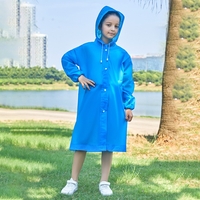Pelerina de Ploaie, Flippy, pentru Copii 100-145 cm, din EVA, Impermeabila, Inchidere cu Capse, Albastru