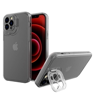 Husa de protectie pentru Apple iPhone 14, Vafy, Bracket series cu suport si protectie pentru camera, Transparent