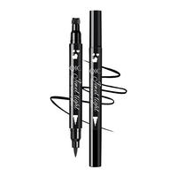 Tus Lichid pentru Ochi, Flippy, 2 Capete, Eyeliner si Stampila Inima, Pentru Ochi si Corp, 50 g, Rezistent la Apa, 12.7 x 3 cm, Negru
