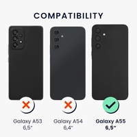 Husa de Protectie Matte TPU, Vafy, pentru Samsung Galaxy A55 5G, Protectie Camera, Antisoc, Antizgariere, Antialunecare, Acoperire Completa, Verde