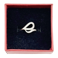 Inel pentru Dama, Jolie, Argint 925, Model Sarpe cu Pietre, 2.3g, 1 cm x 1.5 cm, Marimea 54, Argintiu