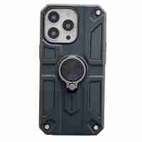 Husa protectie Vafy compatibila cu Apple iPhone 13 Defender Model 5 cu suport prindere inel,Negru