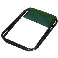 Scaun pliabil pentru camping sau pescuit, cadru metalic, maxim 100 kg, 26x26x34 cm, verde