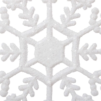 Decoratiune brad fulg de zapada, set 3 bucati, 12cm, alb